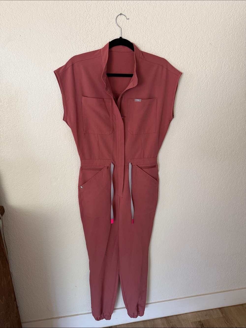Figs Mauve Rafaela Cargo Jumpsuit